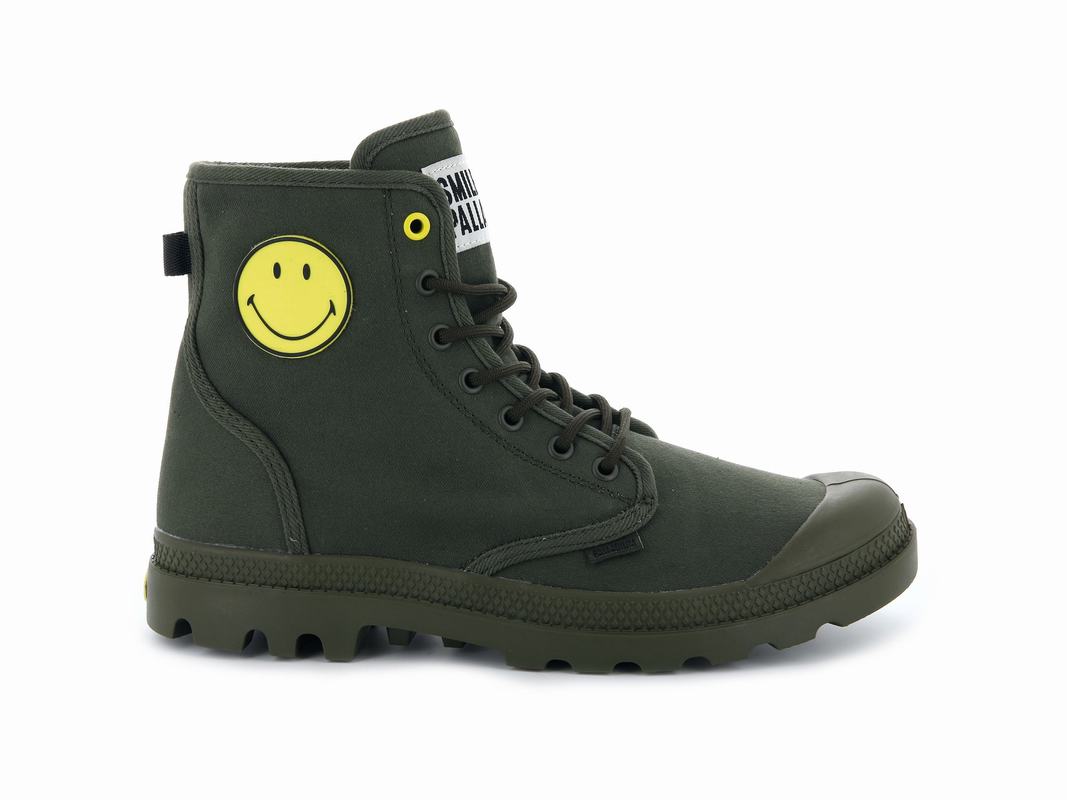 Palladium Pampa Smiley Fest Bag Mens Boots Olive Australia [COTURD-014]